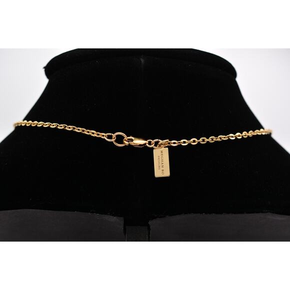 Meghan Bo Designs Lion Pendant Necklace Gold Tone Signed BinAU - Picture 5 of 12